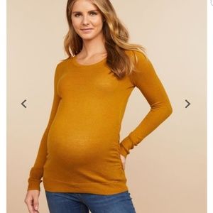 Motherhood Maternity Mustard Sweater